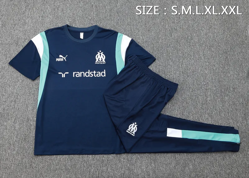 23-24 Marseille Short Sleeve Tracksuit Yupoo 2