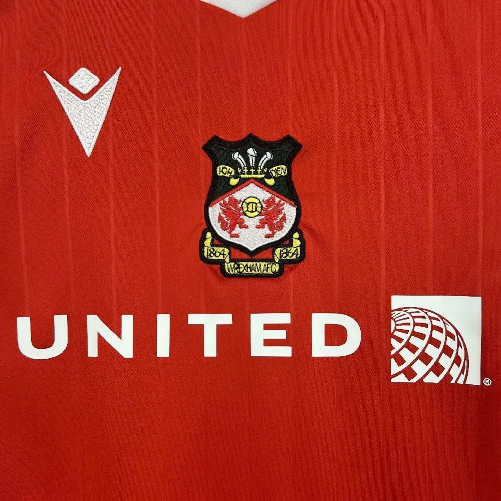 25-26 Wrexham Home Kit Red T-Shirt Soccer Uniforms Sport AAAAJersey Dropship Yupoo 3