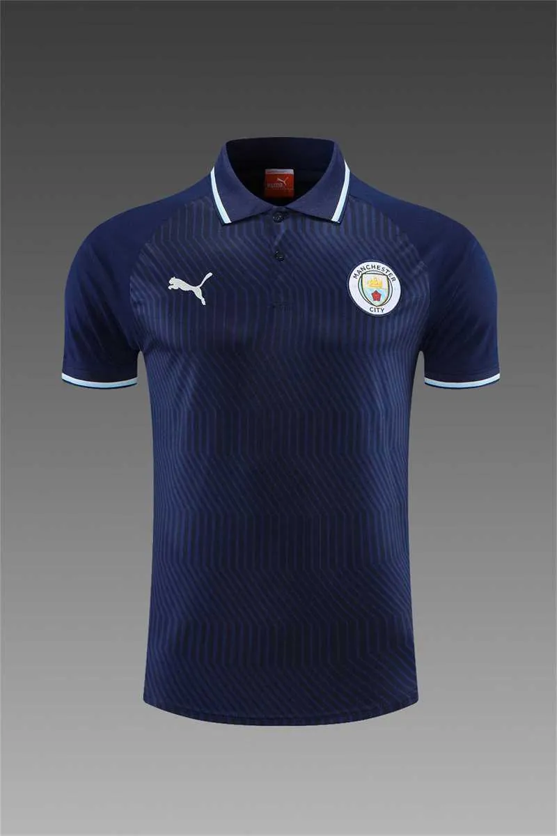 Manchester City Polo deep royal blue stripes 5