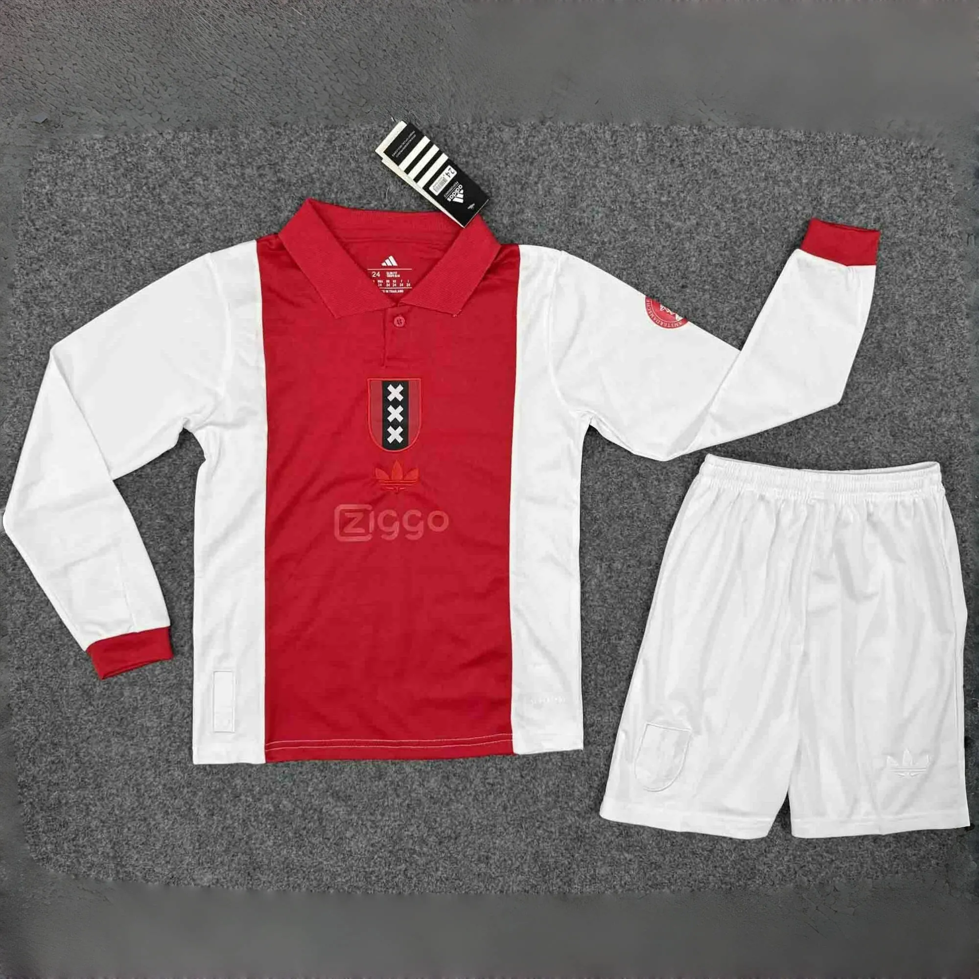 25-26 Ajax 125th Anniversary Amsterdam Kid Kits Long Sleeve Youth Apparels AAAAJersey Supply Yu 2