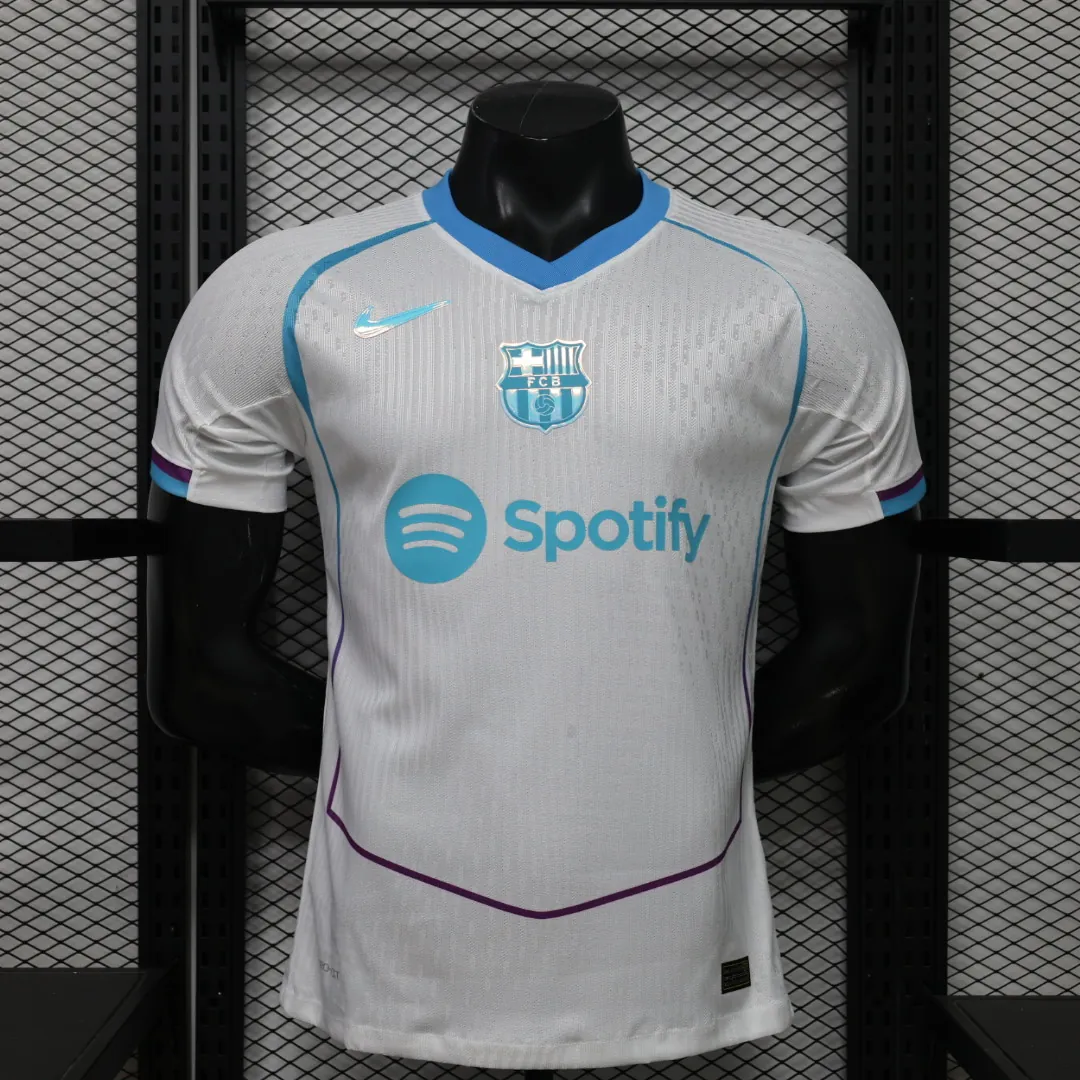 26-27 Barcelona Special Edition Player Version Football White T-Shirt AAAAJersey Supply Yupoo 8 1