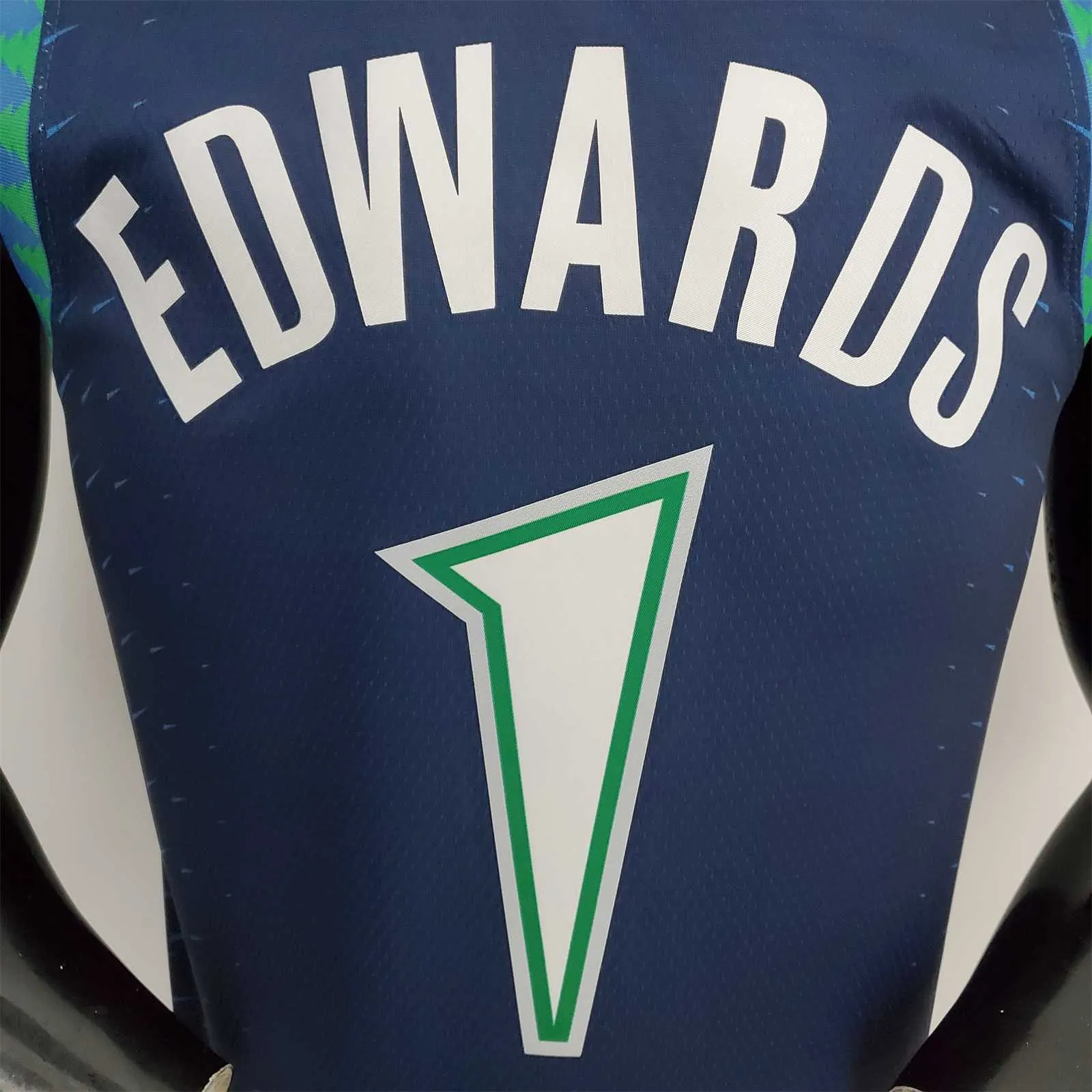 75th Anniversary 2202 Season EDWARDS#1 Minnesota Timberwolves City Edition Blue NBA Jersey 5