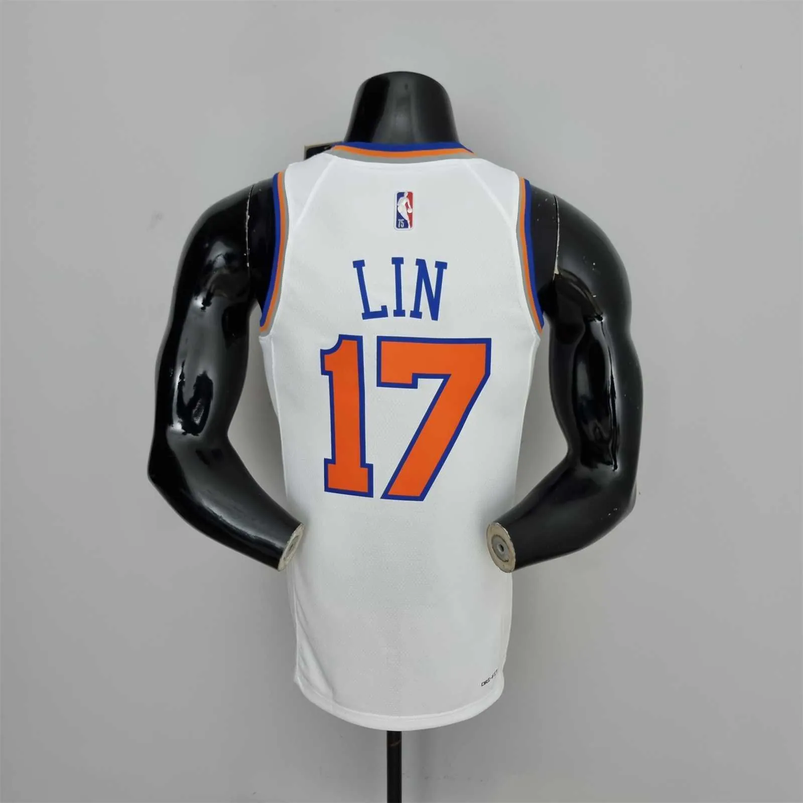 75th Anniversary Lin #17 New York Knicks White NBA Jersey 2