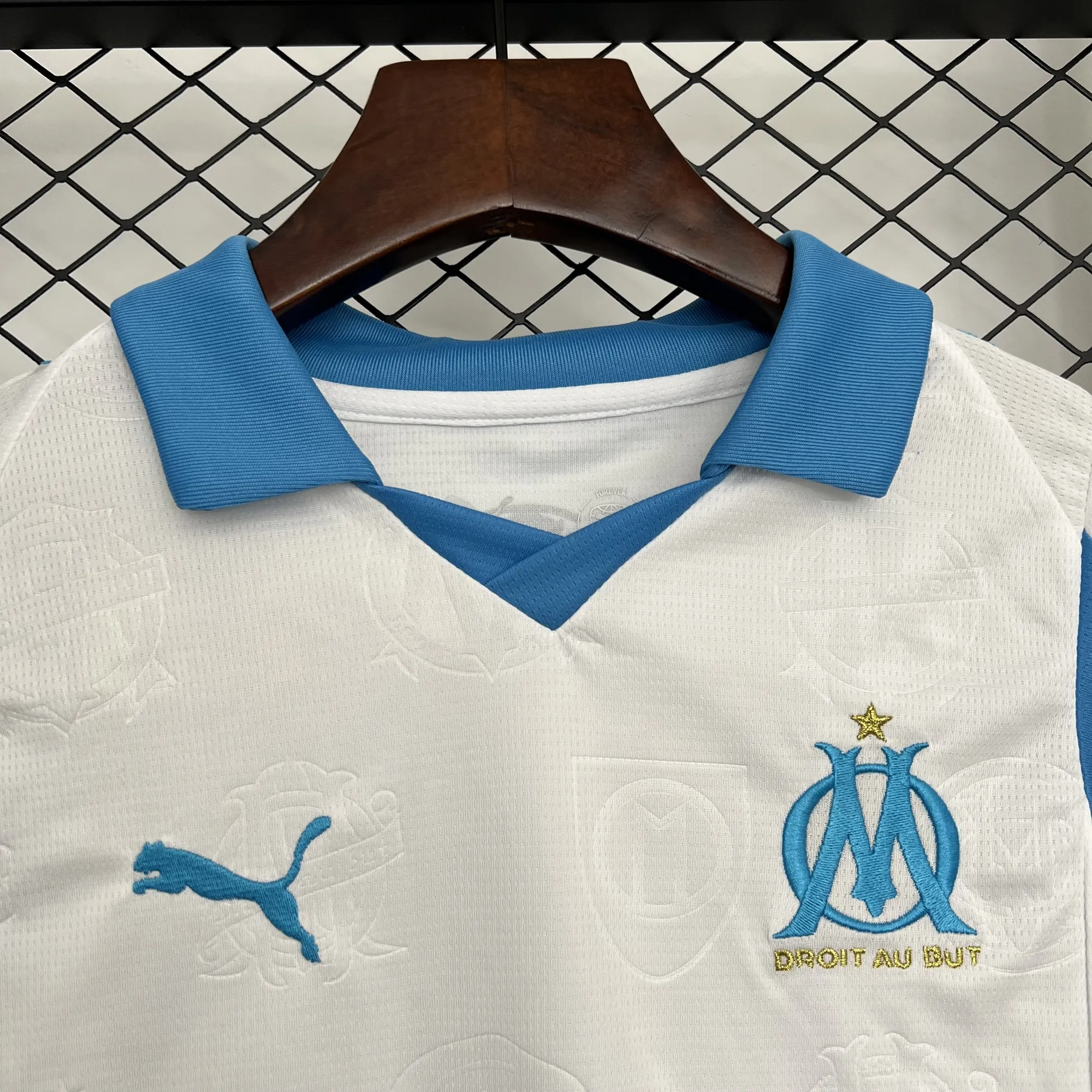25-26 Olympique Marseille Home Kid Kits Youth Apparels Sino AAAAJersey Supply Yupoo 3