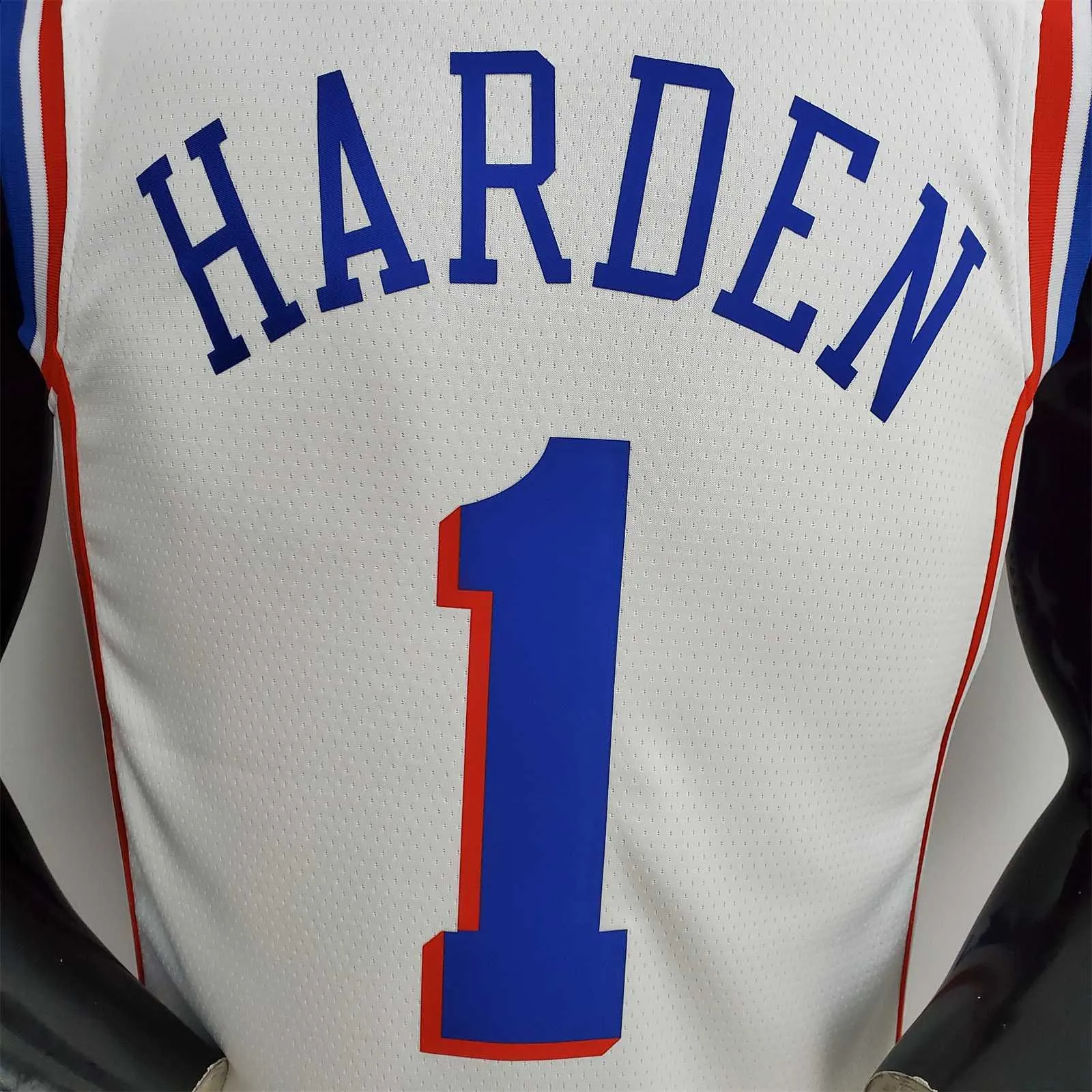 75th Anniversary Philadelphia 76ers HARDEN#1 White NBA Jersey 5