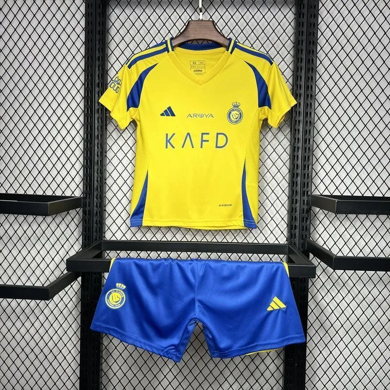 24-25 Al-Nassr Home Kid Kits Youth Apparels Sport AAAAJersey Yupoo 9