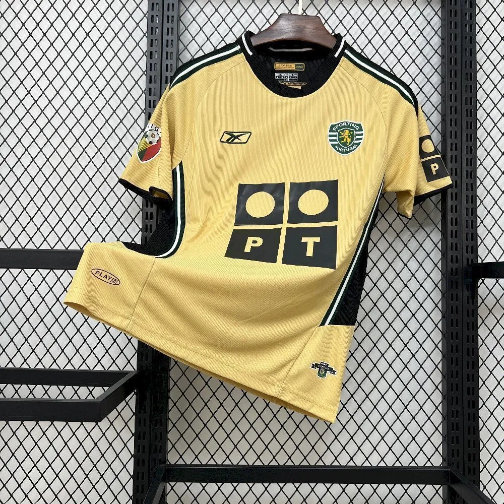 03-04 Sporting Lisbon Away Retro Kit Vintage T-Shirt Soccer AAAAJersey Yupoo 5