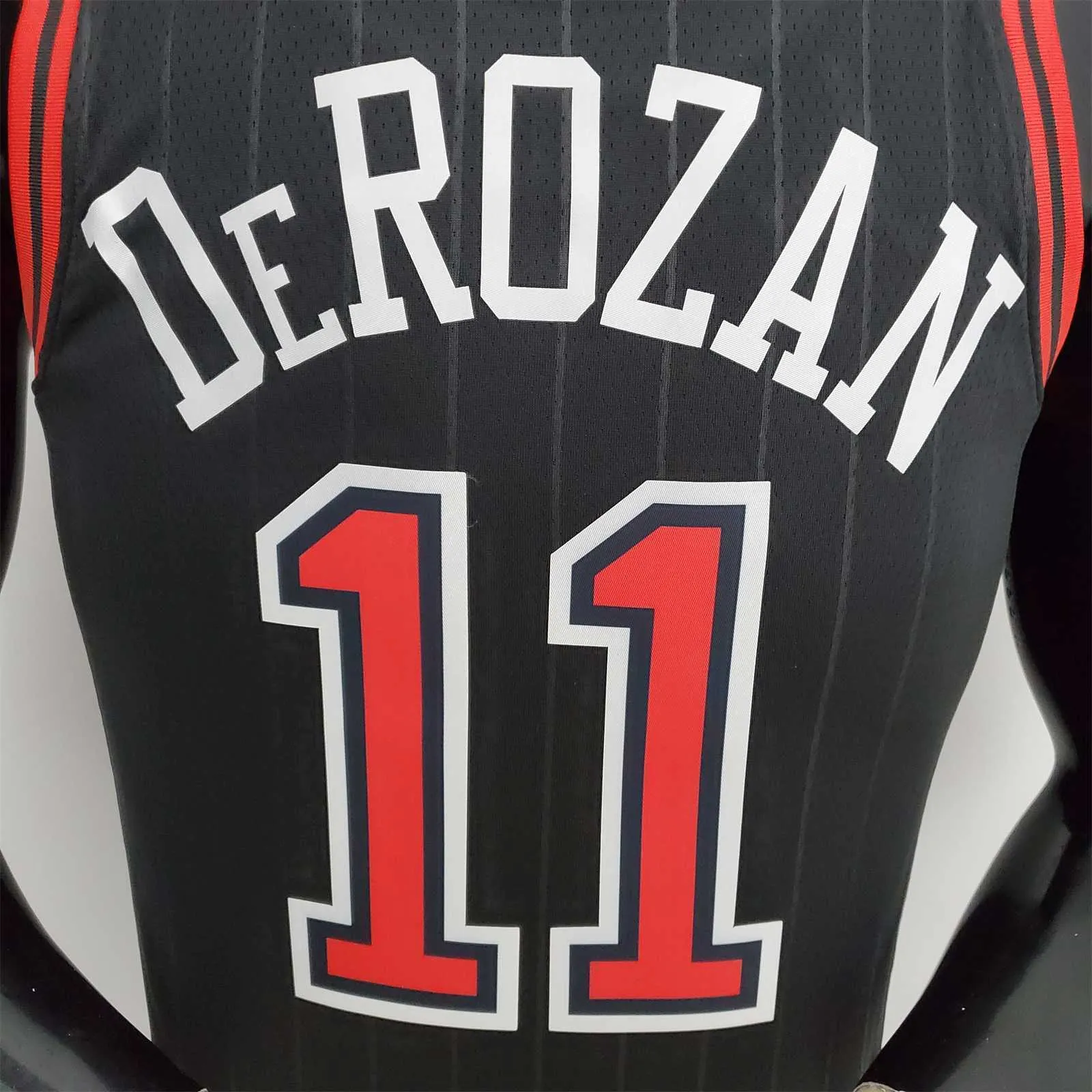 75th Anniversary DeRozan#11 Bulls Flyers Black NBA Jersey 8