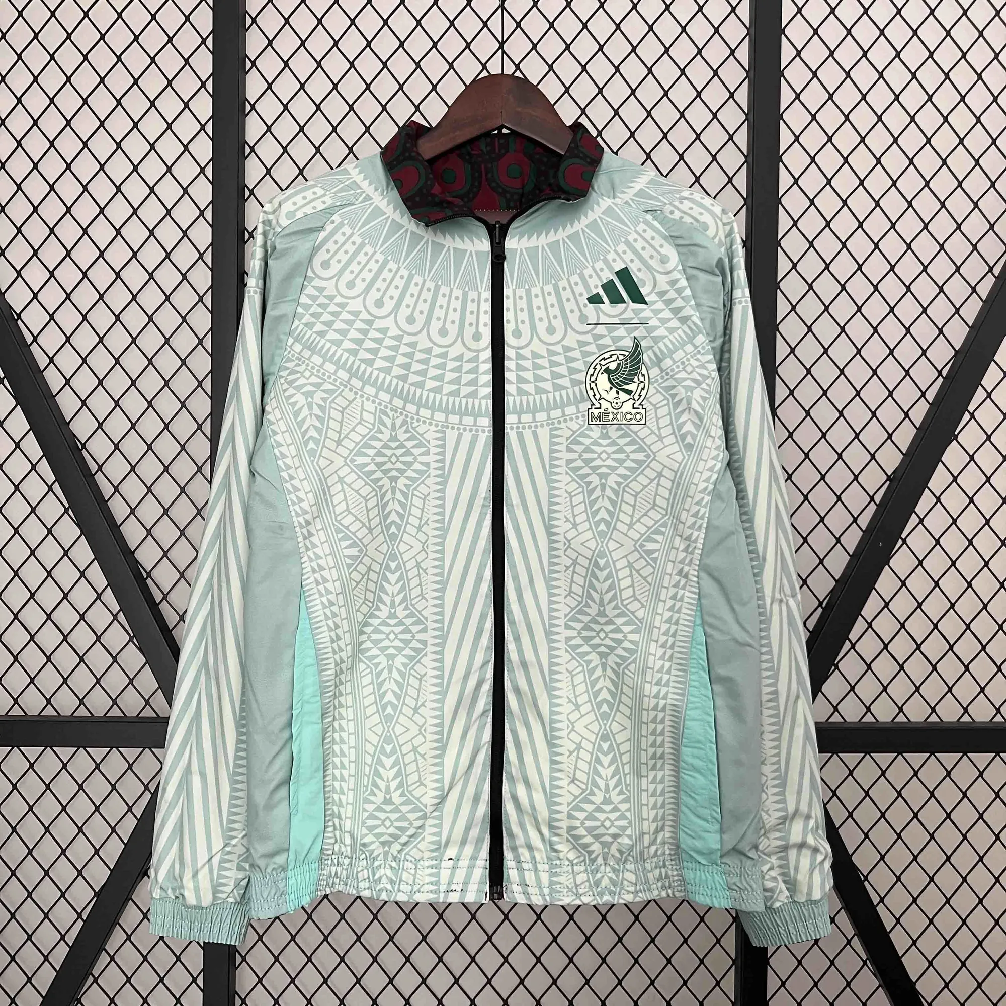2024 Mexico Trench Coat Reversible Windbreaker Double-Sides Jacket Soccer AAAAJersey Yupoo 3