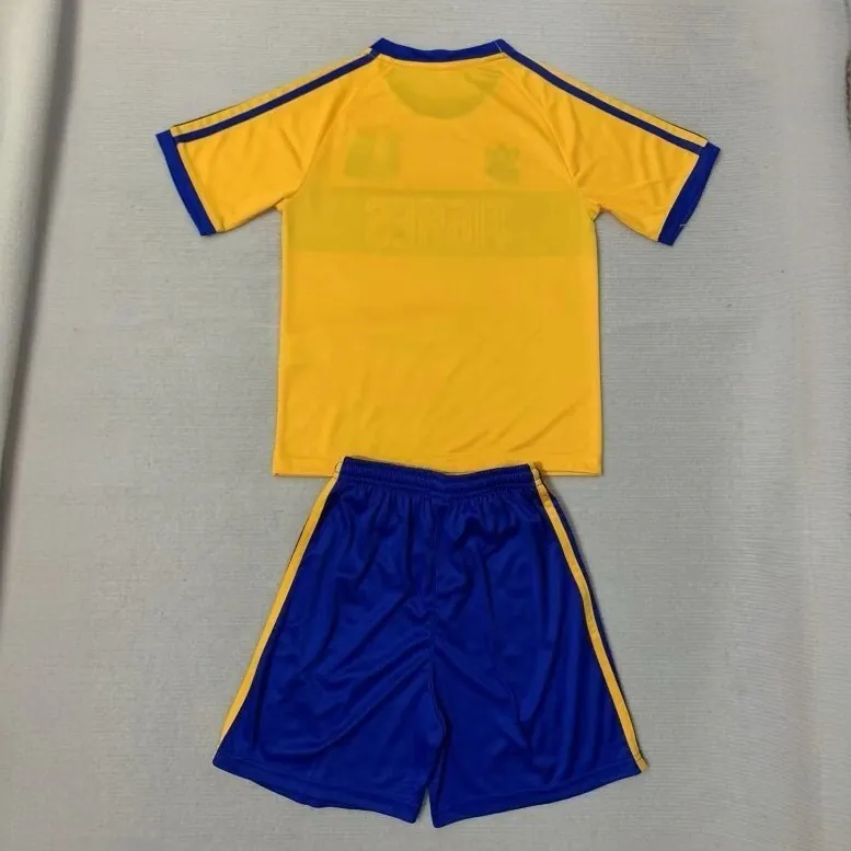 23-24 Tigres UANL Kids Kits Special Edition Yellow Children Sets Soccer Jerseys Yupoo 1