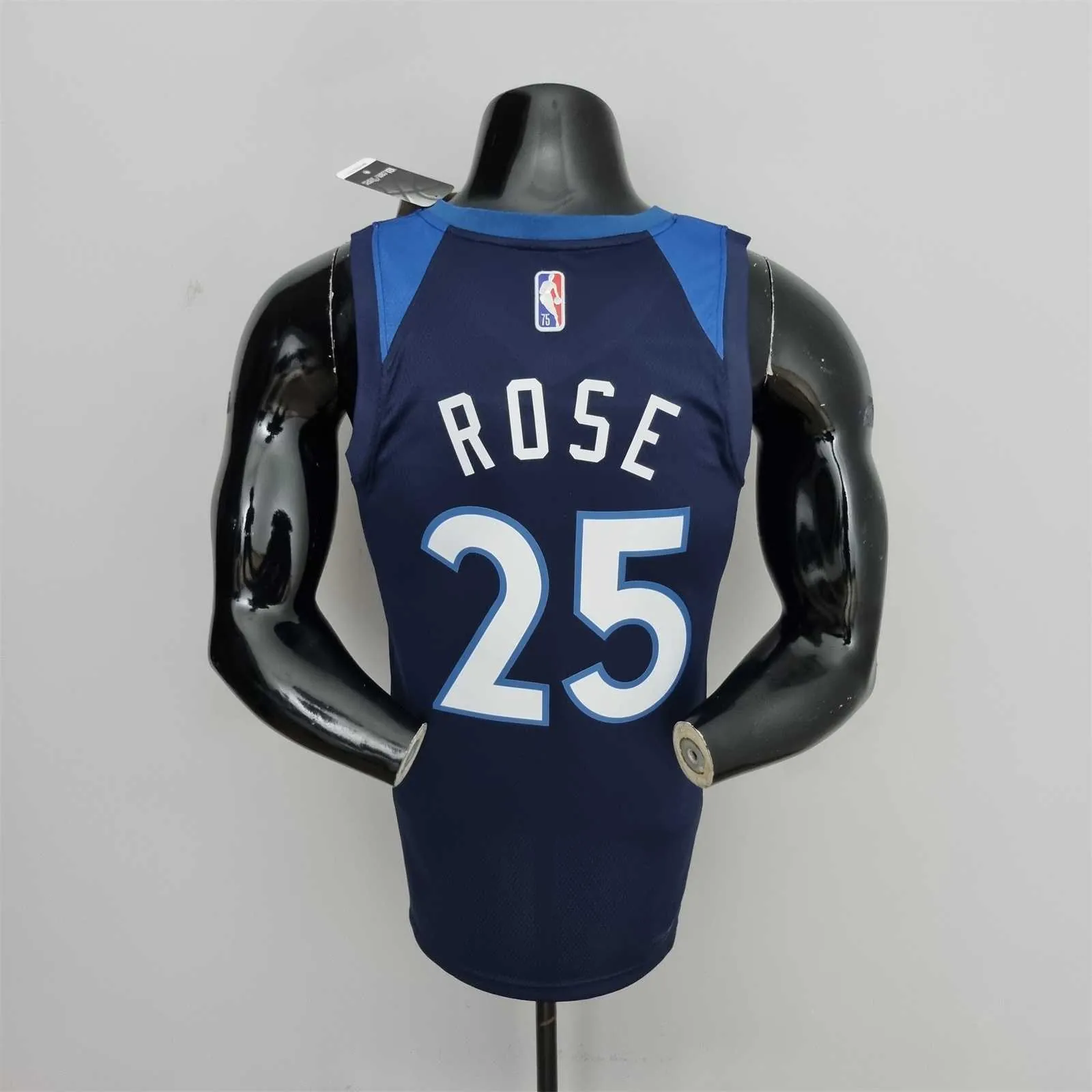 75th Anniversary Minnesota Timberwolves Rose #25 Royal Blue NBA Jersey 5