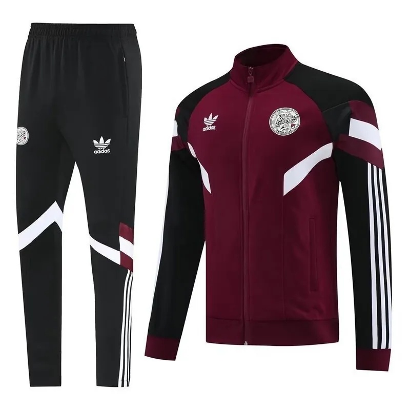 24-25 Ajax Football Red Tracksuit Long Jacket Suits 3
