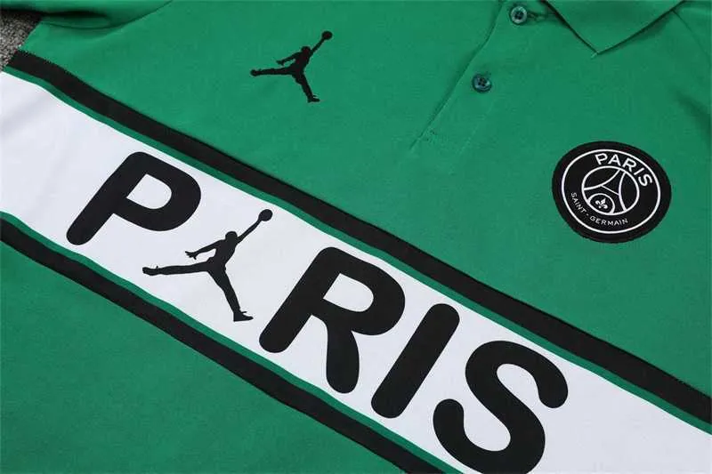 Polo Jordan PSG green corsage 5