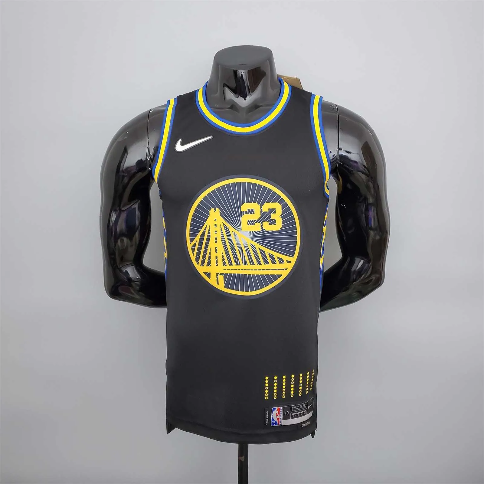2022 75th Anniversary green#23 Warriors City Edition Black 11