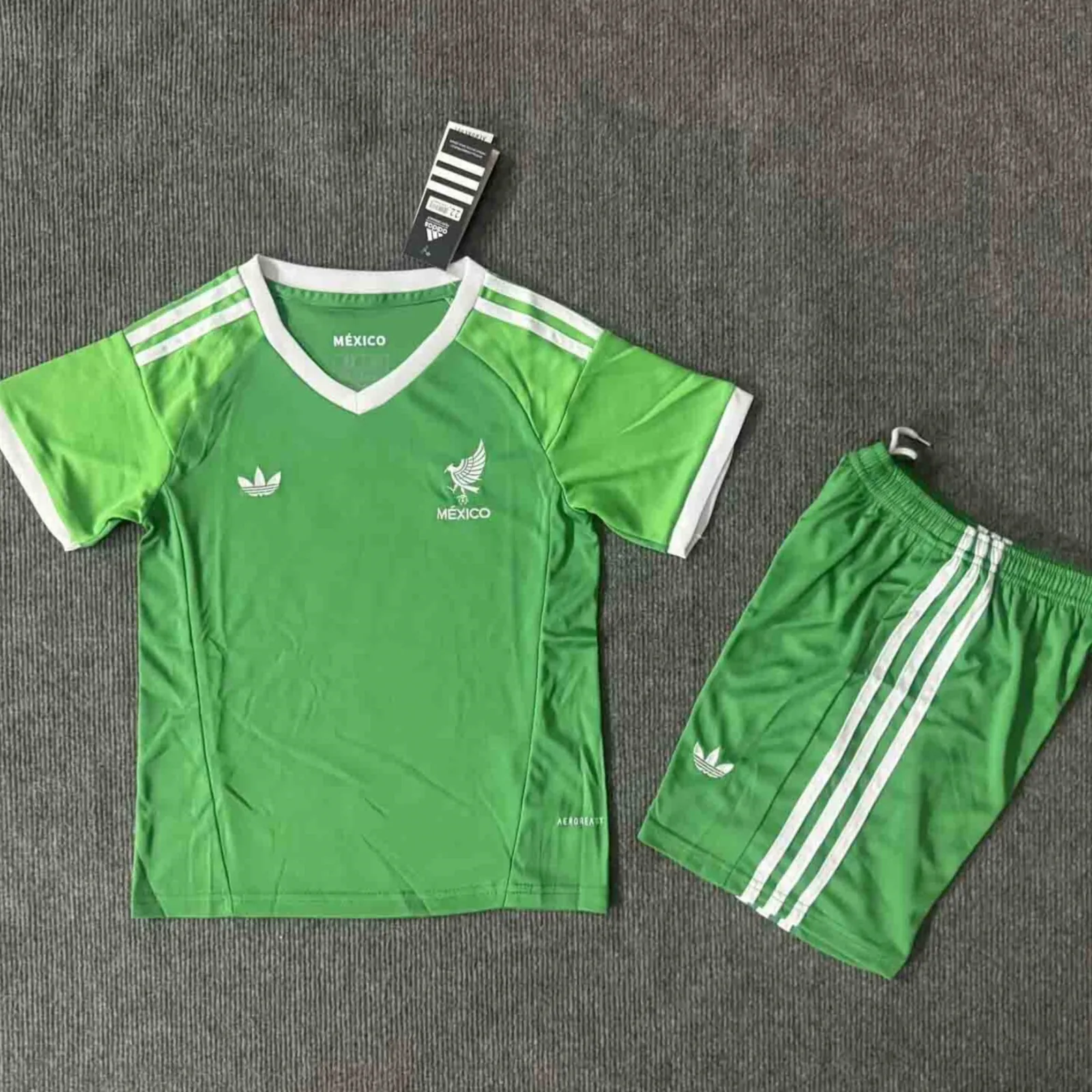 2025 Mexico Green Goalkeeper Kid Kits Youth Apparels AAAAJersey Yupoo 2