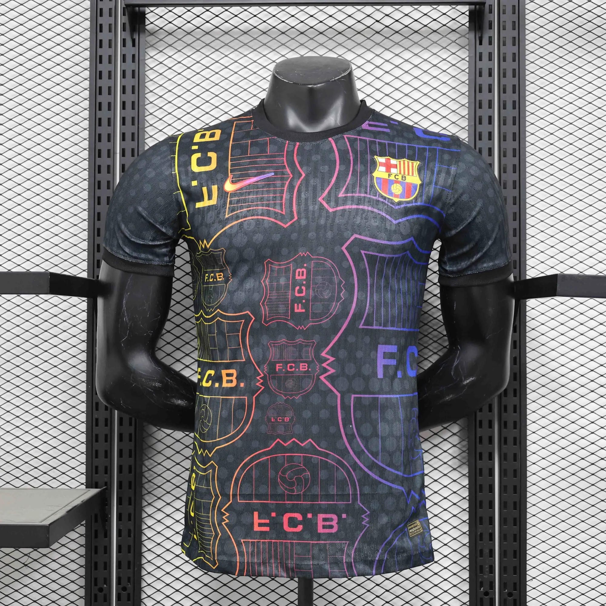25-26 Barcelona Black Special Edition Kit Player Version Shirt AAAAJersey Dropship Yupoo 3
