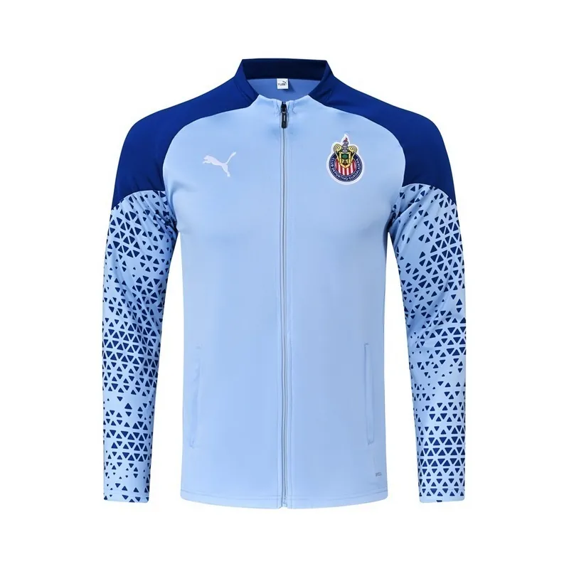 23-24 Chivas Guadalajara Training Suits Blue Long Sleeve Jackets Cheap Jerseys Yupoo 1