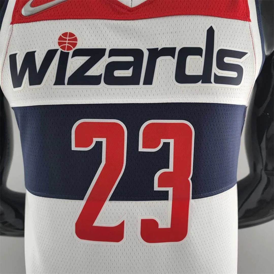 75th Anniversary JORDAN #23 Wizards Black Red White NBA Jersey 6
