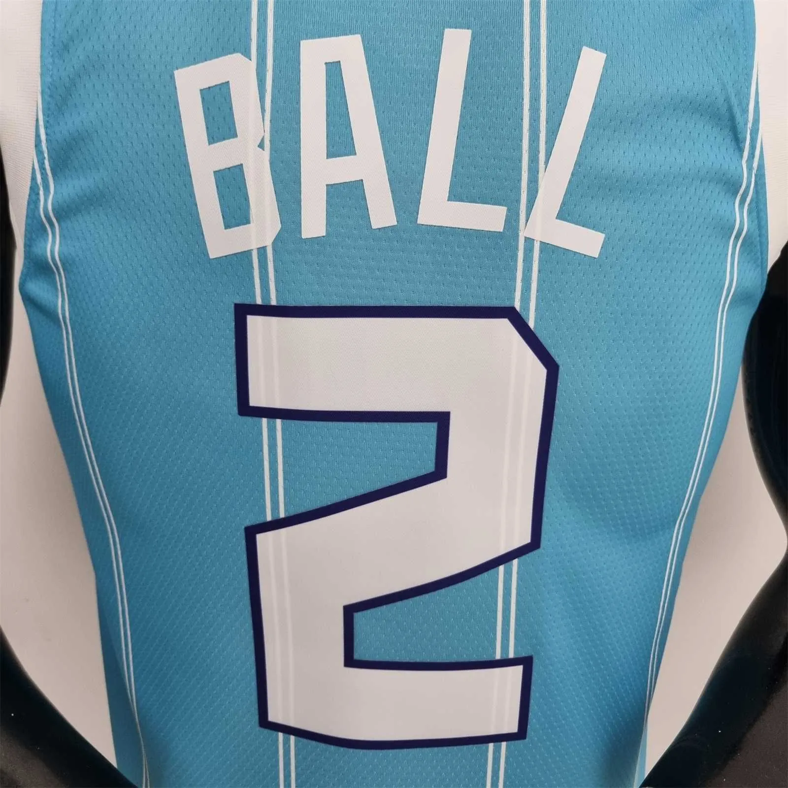 75th Anniversary Ball #2 Charlotte Hornets Blue NBA Jersey 1