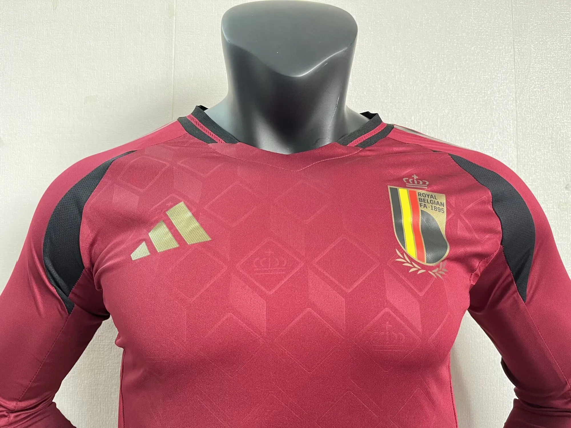 2024 Belgium Home Long Sleeve Kit UEFA Euro Player Version Shirt Football AAAAJersey Supplier 1