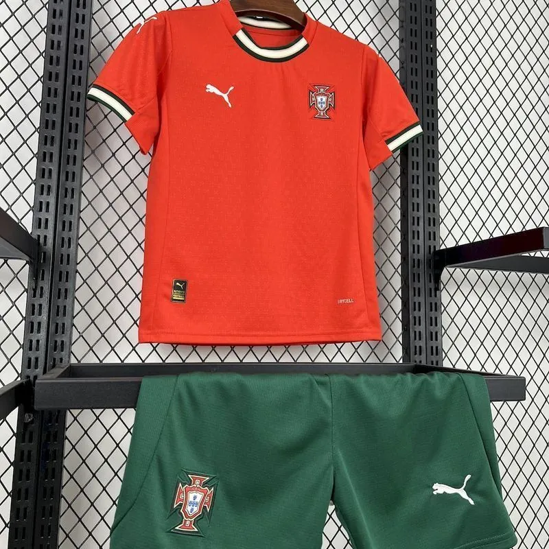 25-26 Portugal Home Kid Kits Youth Apparels Soccer AAAAJersey Yupoo 6