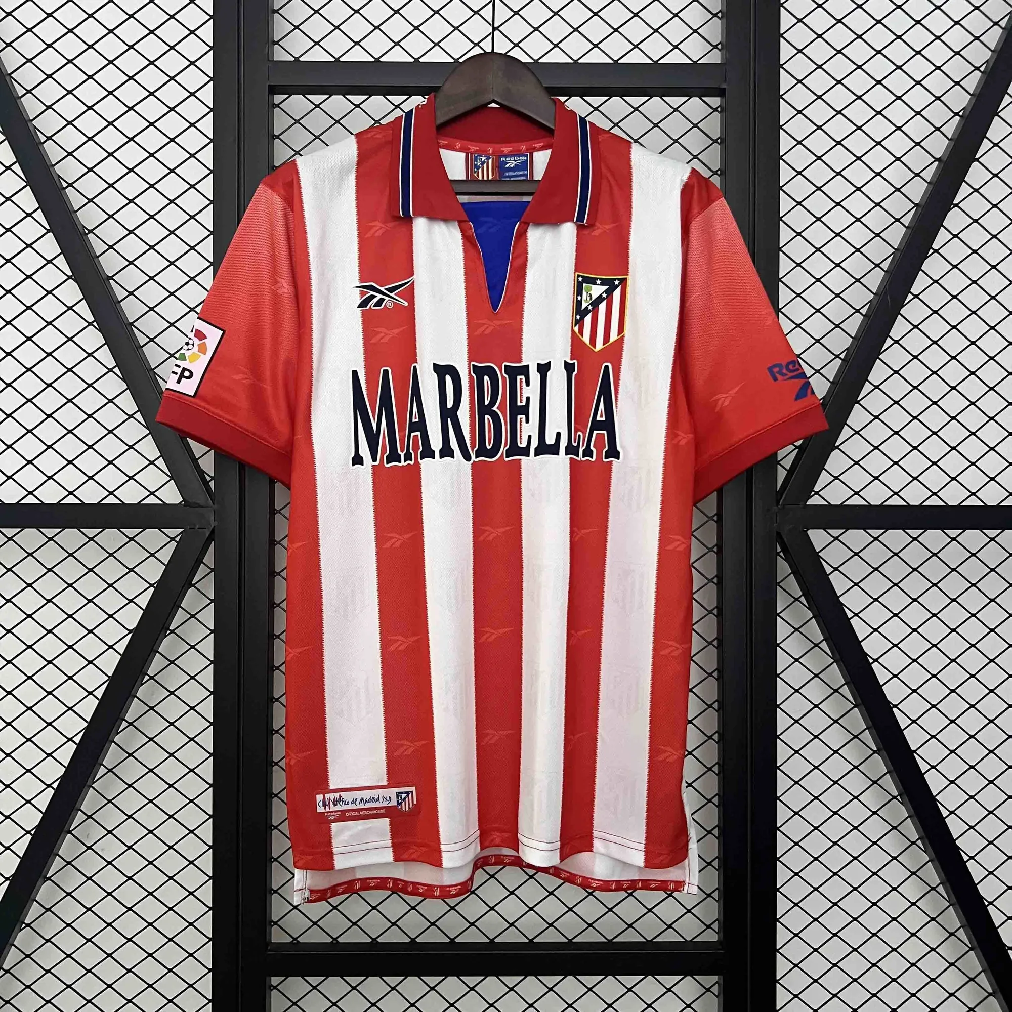 98-99 Atletico Madrid Home Retro Kit Vintage Shirt AAAAJersey Supplier Yupoo 7
