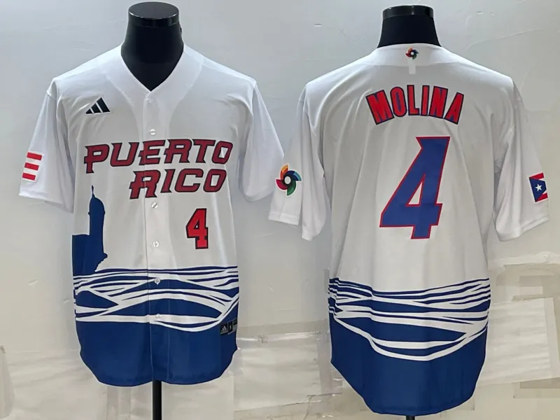 White Puerto Rico 2023 World Cup Baseball Jerseys 2