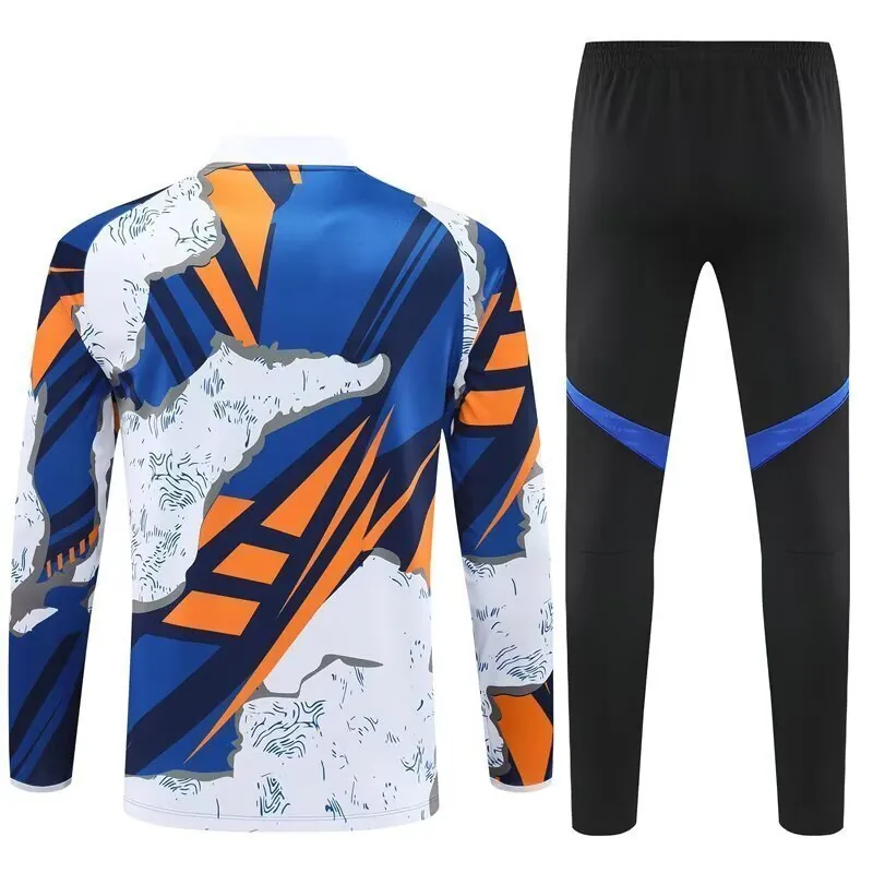 25-26 Real Madrid Pre-Match Training Kits Long Football Tracksuits 2