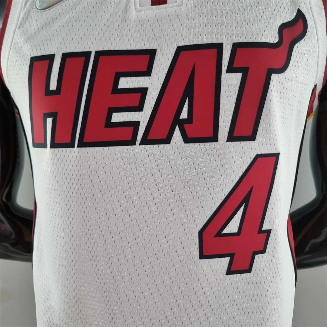 75th Anniversary Miami Heat OLADIPO#4 White NBA Jersey 9