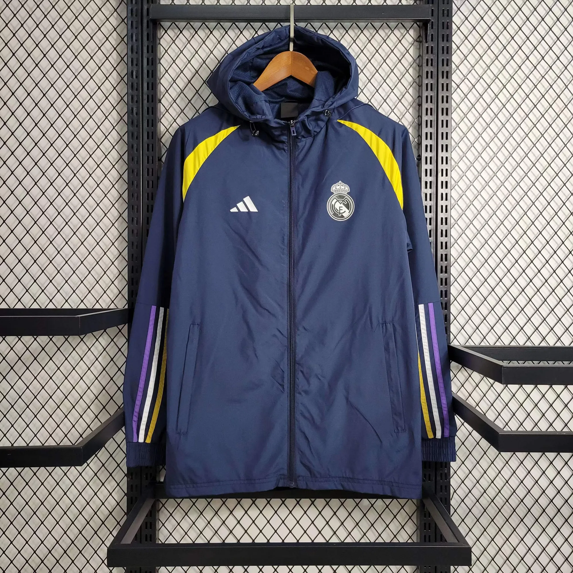 23-24 Real Madrid Navy Windbreaker Jackets Soccer Jerseys Yupoo 2