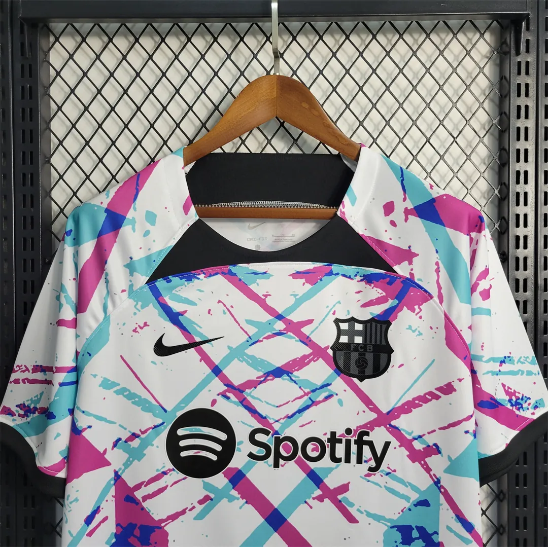 23-24 Barcelona White Training Suit 3
