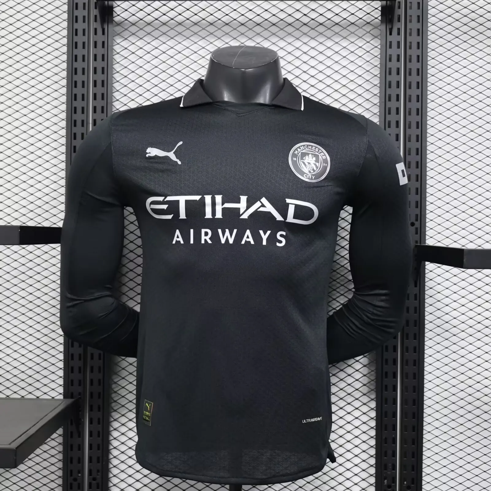 25-26 Manchester City Away Kit Player Version Soccer Long Sleeve Shirt AAAAJersey Yupoo 6