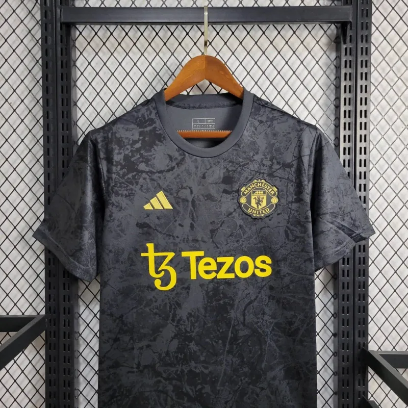 23-24 Manchester United Stone Roses Pre-Match Size-S-4XL Jersey Yupoo 3