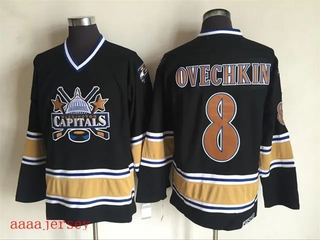 Washington Capitals retro ice hockey jersey M-3XL 华盛顿首都队复古冰球服 3