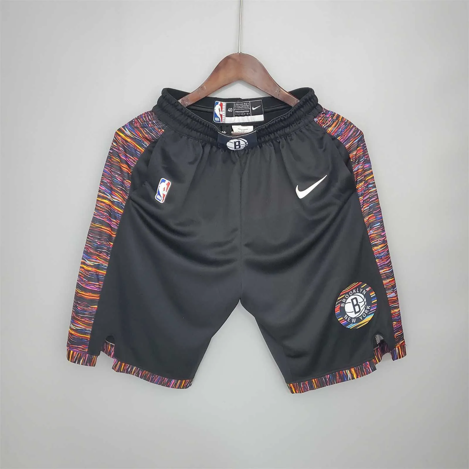 Brooklyn Nets City version black NBA shorts 11