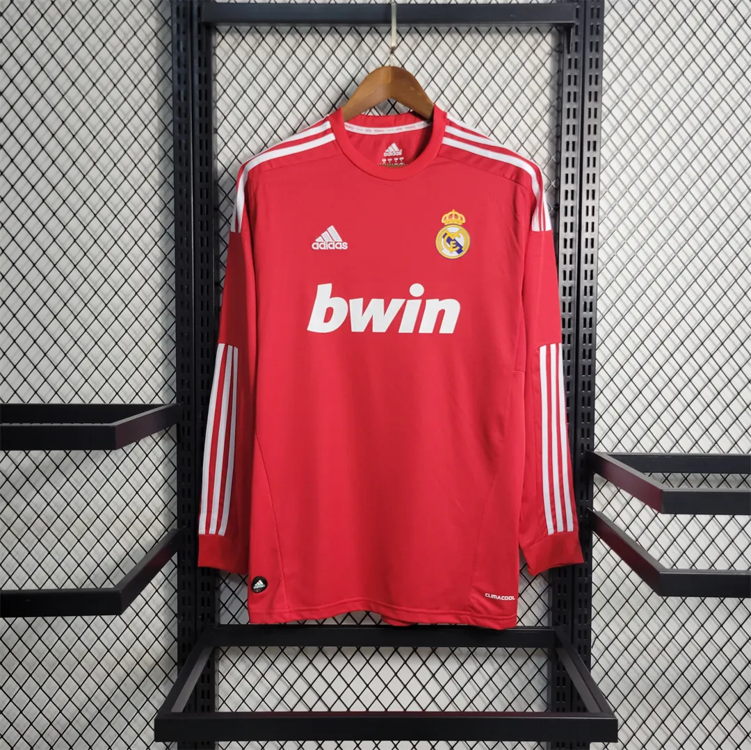 11-12 Real Madrid red away long sleeve 12