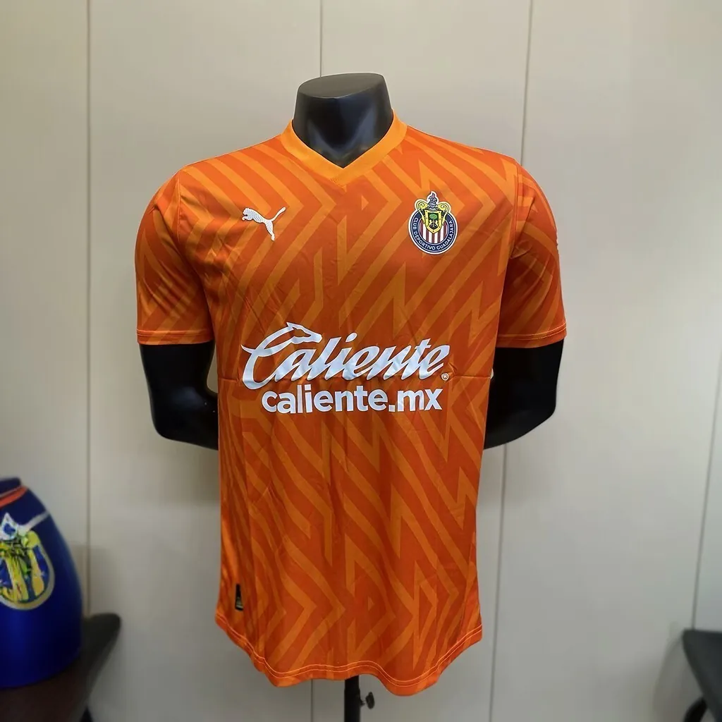 23-24 Chivas Guadalajara Goalkeeper Kit Orange Player Version Soccer Jerseys Yupoo 2