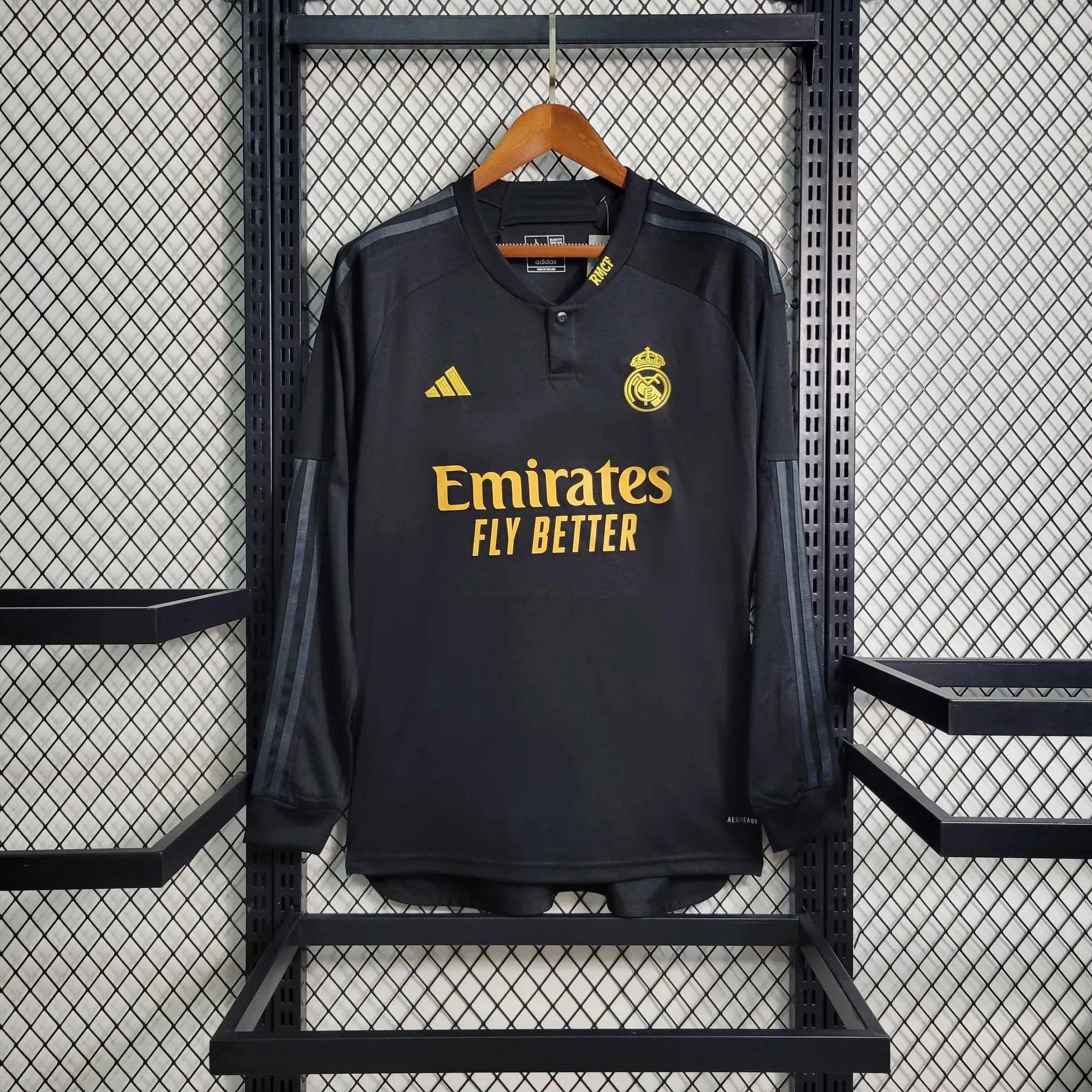 23-24 Real Madrid Third Kit Long Sleeve Black Shirt Soccer Jerseys Yupoo 8