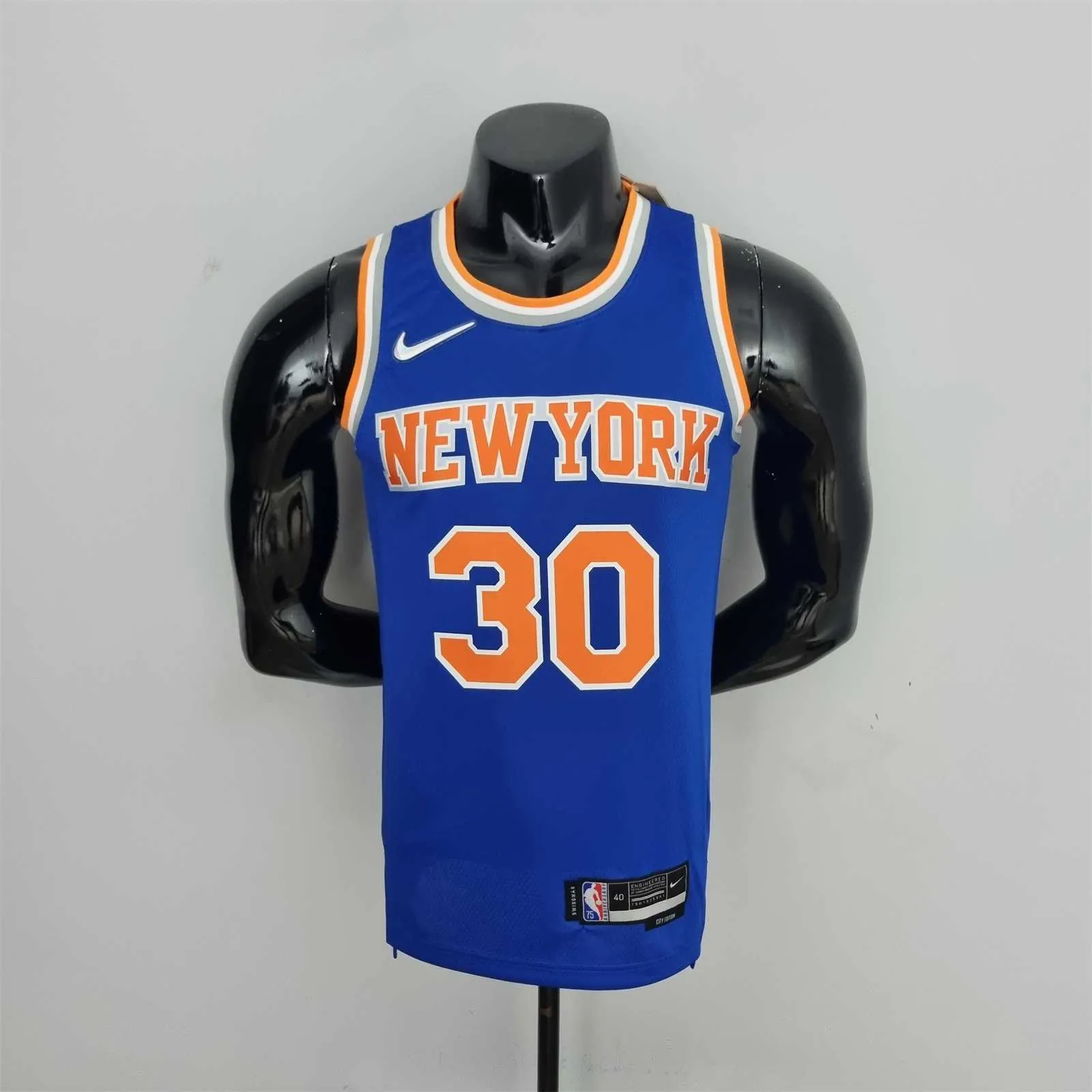 75th Anniversary Randle #30 New York Knicks Blue NBA Jersey 9