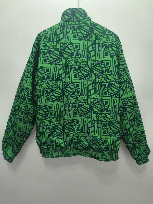 1994 Mexico Retro Trench Coat Reversible Windbreaker Double-Sides Jacket 3