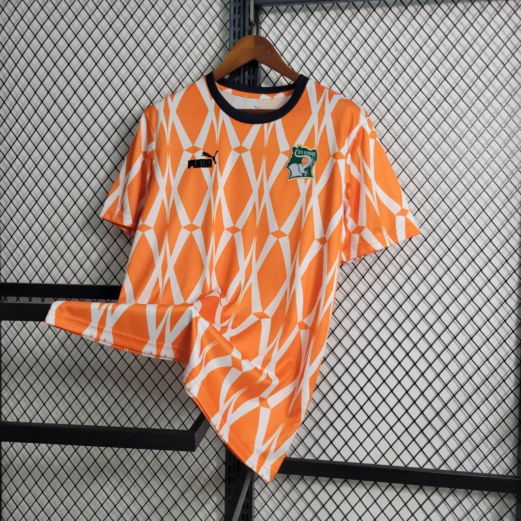 2023 Ivory Coast Training Kit Orange Shirts Cheap Soccer Jerseys 1