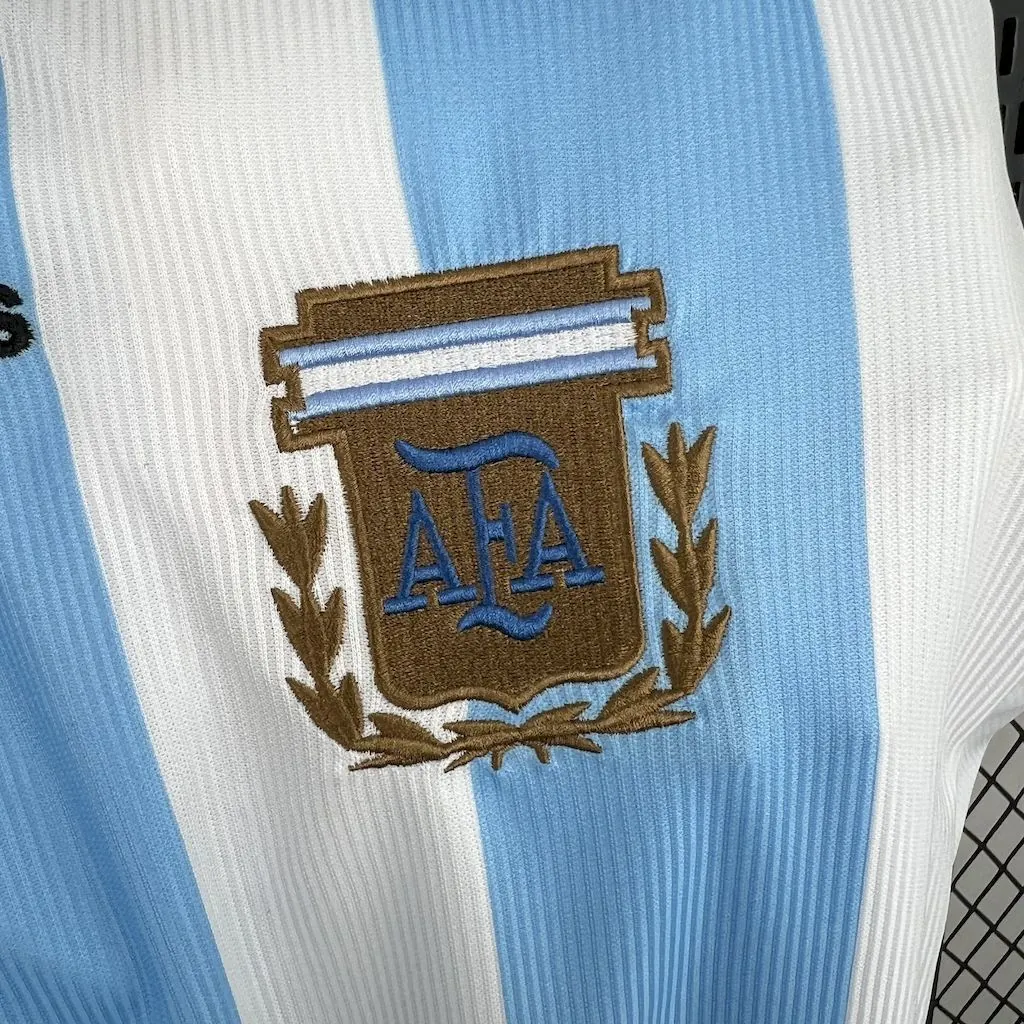 1998 Argentina Home Long Sleeve Retro Kit Vintage Shirt AAAAJersey Supplier Yupoo 4