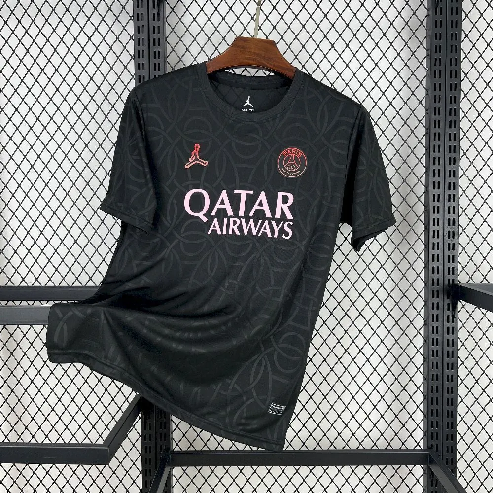 25-26 PSG Black Pre-Match Shirt Football Apparels AAAAJersey Supply Yupoo 7