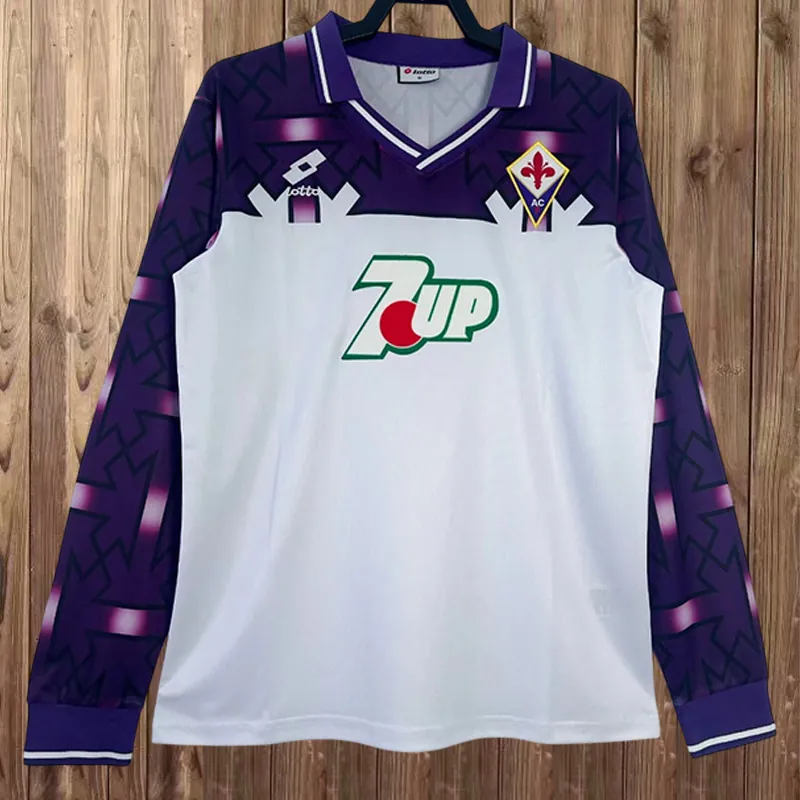 92-93 Fiorentina Away Retro Kit Long Sleeve Shirt Soccer AAAAJersey Yupoo 2