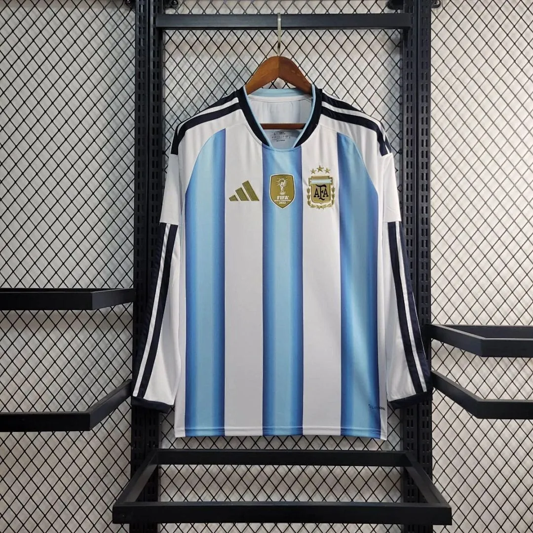 World Cup 2026 Argentina Home Long Sleeves Kit Soccer T-Shirt AAAAJersey Yupoo 10