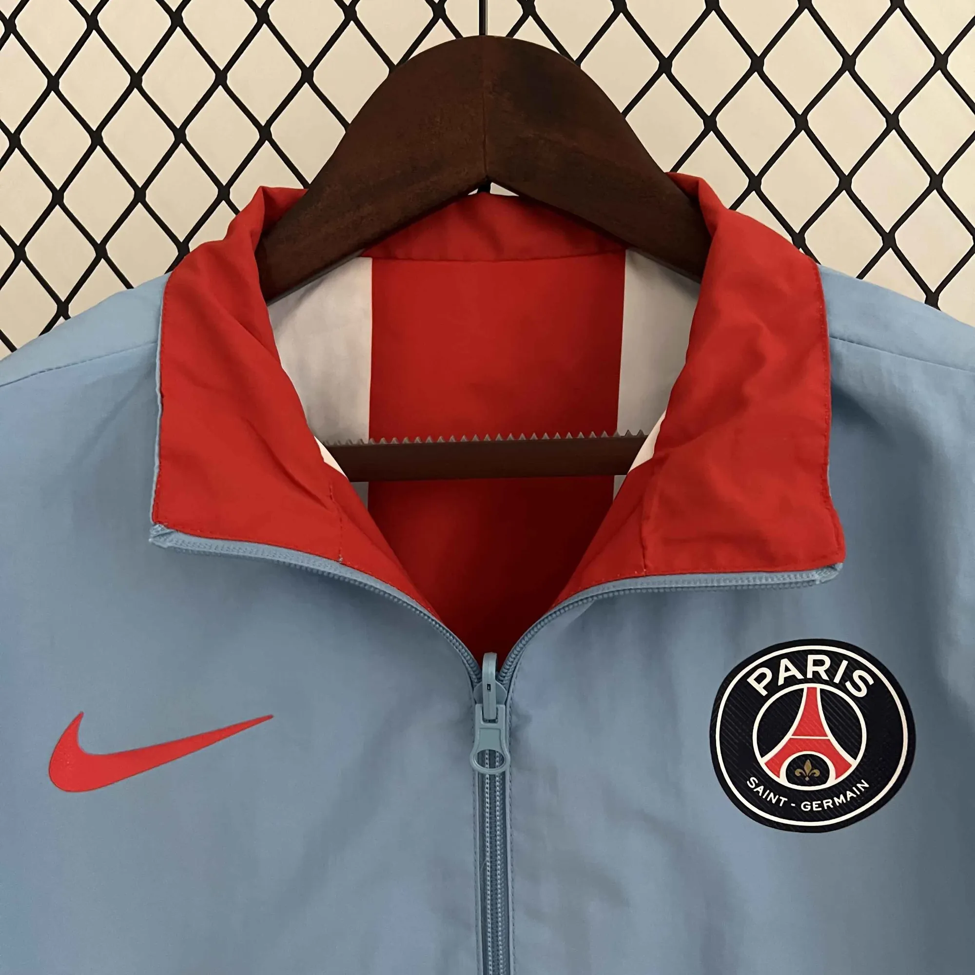23-24 PSG Reversible Windbreaker Red&Blue Double-Sides Jacket Soccer Jerseys For Sale 6