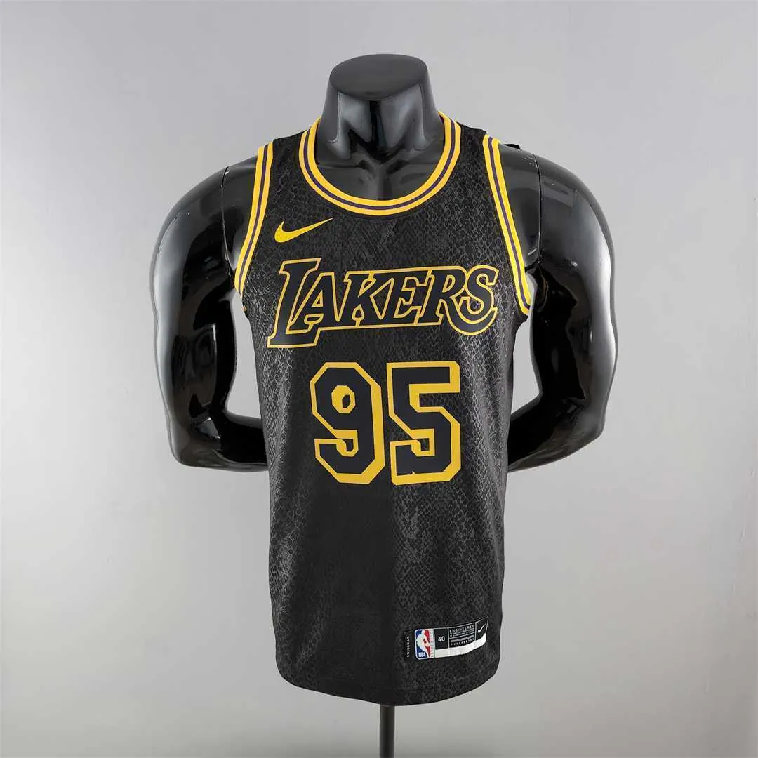 TOSCANO#95 Los Angeles Lakers black NBA jersey 9