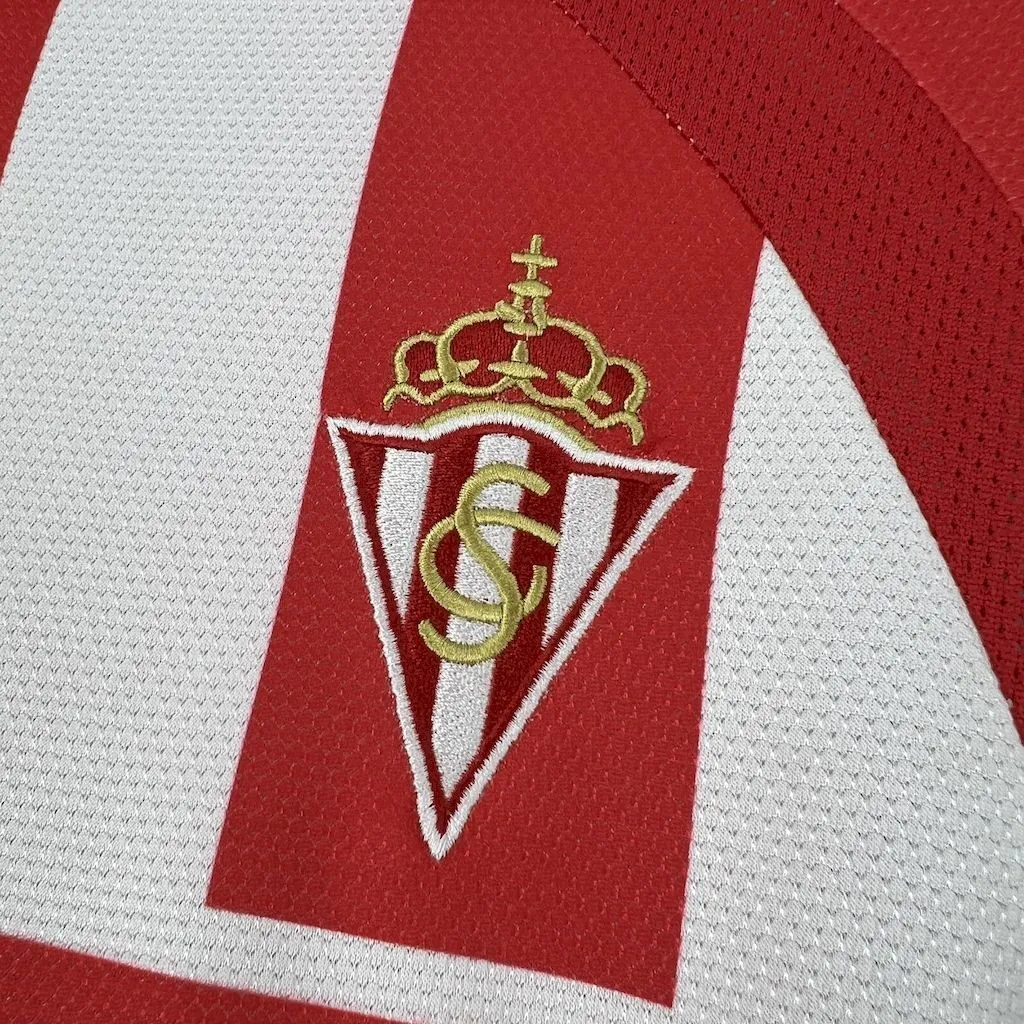 08-09 Sporting de Gijón Home Retro Kit Vintage Shirt AAAAJersey Supply Yupoo 2