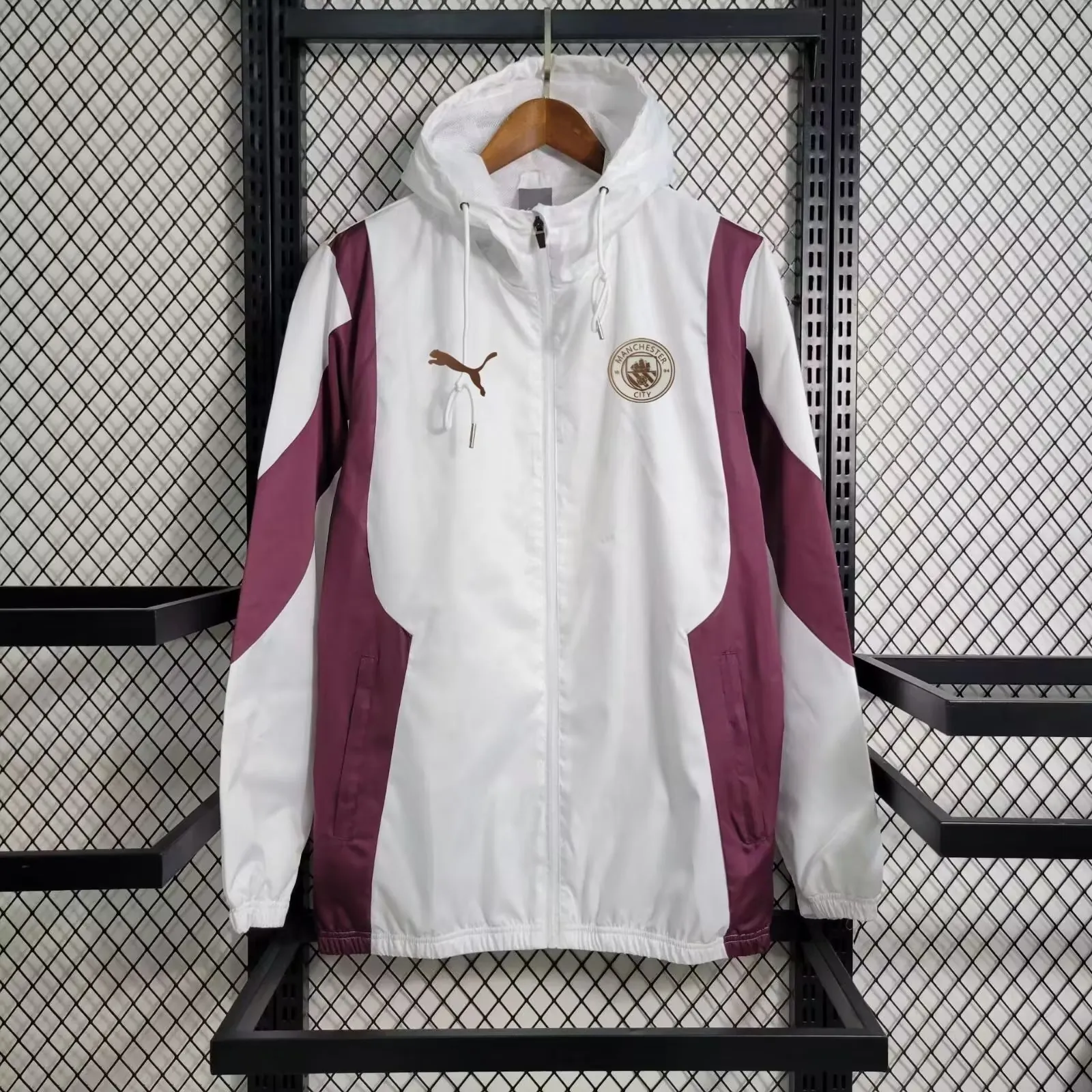 Windbreaker Manchester City White S-XXL Cheap Soccer Jerseys 2