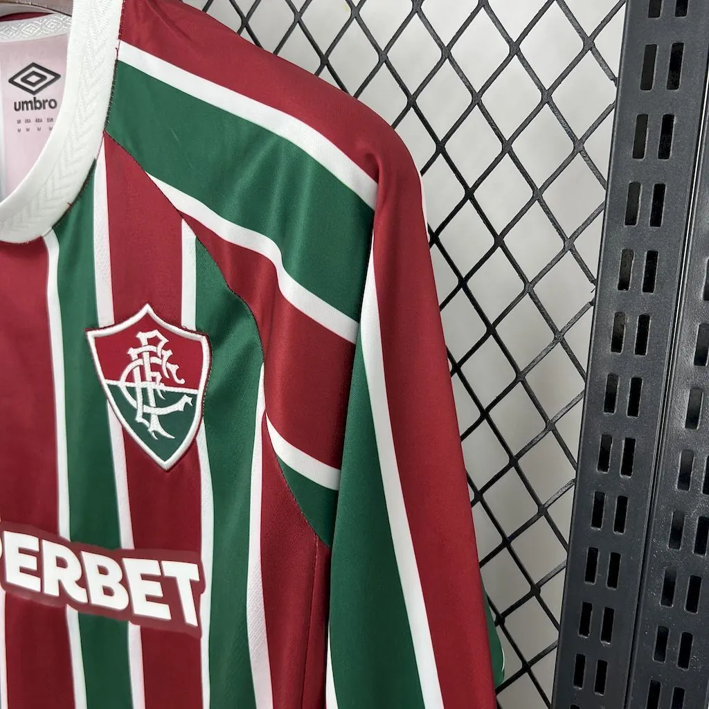 25-26 Fluminense Home Long Sleeve Kit Soccer T-Shirt AAAAJersey Wholesale Yupoo 7
